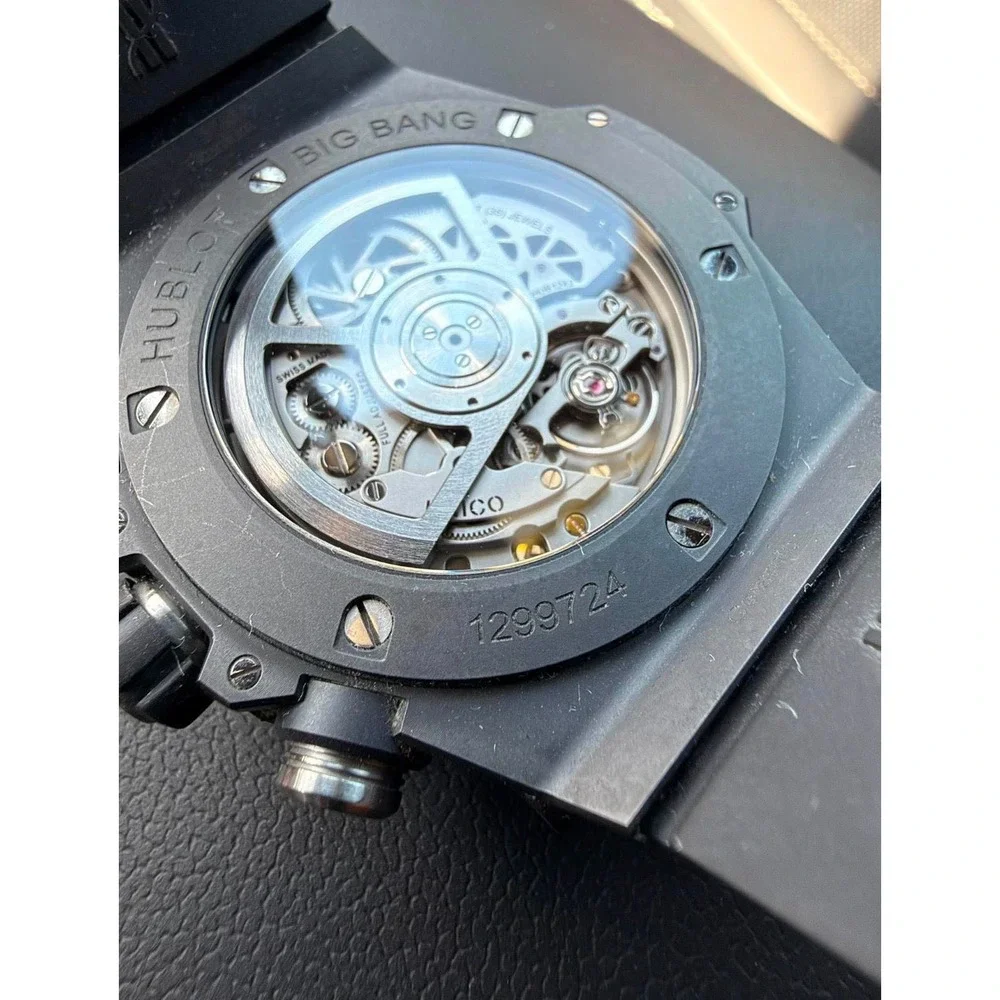 Hublot Big Bang Unico Black Magic Ceramic 45mm Watch 411.CI.1170.RX + 5 Straps
